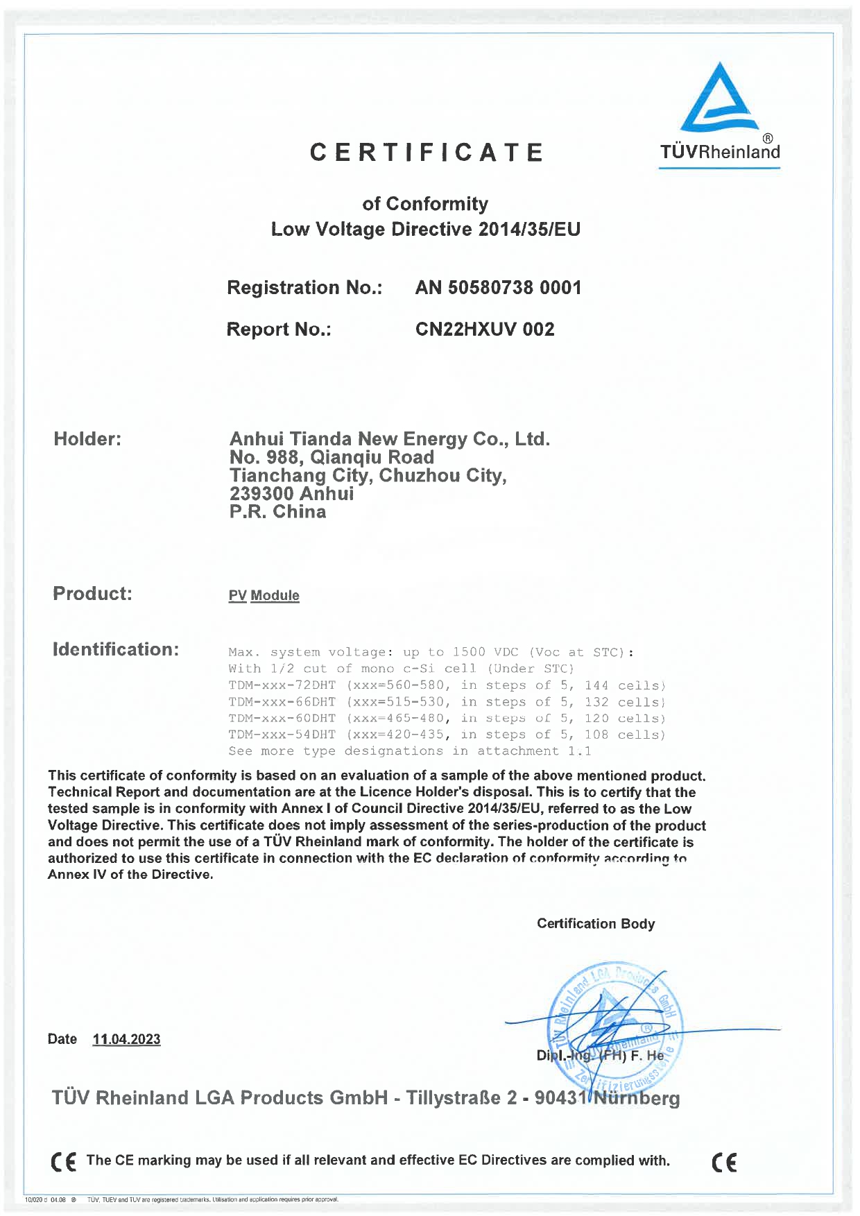 TUV TopCon_LGA Products GmbH