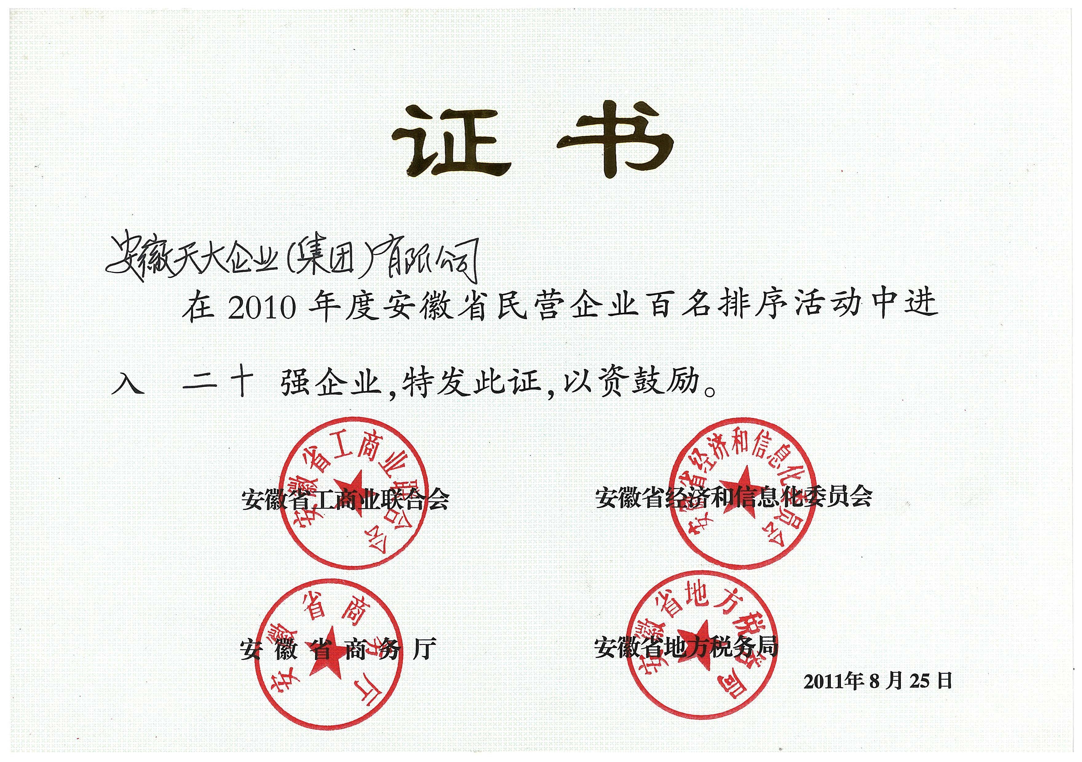 安徽企業(yè)100強(qiáng)